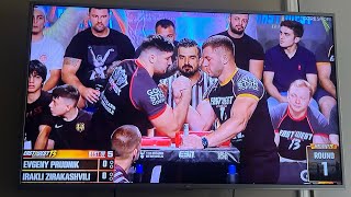 Irakli Zirakashvili vs Evgeny Prudnik Post Armwrestling Match East vs west 13 [upl. by Katleen491]