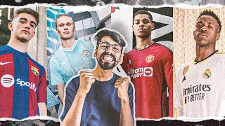 Reaction to NEW FOOTBALL 202324 JERSEY KITS  Ft Real Madrid Manchester united  Divyansh [upl. by Melisa]