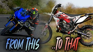 Road Racer Rides Dirt Bike for First Time [upl. by Aracal]