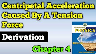 Centripetal acceleration caused by tension force class 11 new physics book  derivations chapter 4 [upl. by Adnoluy]