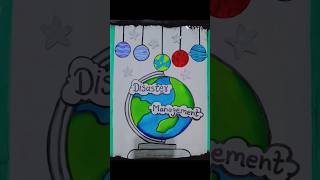 Beautiful creative unique project ✨ of geography disaster 🌏 management class 9th shorts youtube [upl. by Yrahcaz]