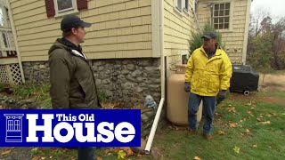 How to Drain Downspout Water Flow Away from a House  This Old House [upl. by Stefa310]