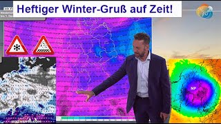 Heftiger WinterGruß mit Sturm Regen amp Schnee auf Zeit Wettervorhersage 16241124 Polarwirbel [upl. by Harl]