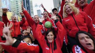 Awesome Handball Times Square Video [upl. by Dehsar536]