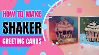 How to Make a Cupcake Shaker Card Using a Silhouette Cameo Canva amp Paper Cutz Specialist Card Fini [upl. by Nahsyar]