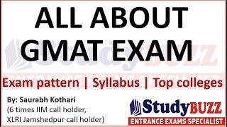 All about GMAT exam  Exam pattern top colleges cutoffs syllabus sectional analysis [upl. by Neerol]