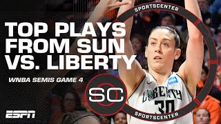 HIGHLIGHTS from Liberty vs Sun Game 4 New York advances to WNBA Finals  SportsCenter [upl. by Eissak259]