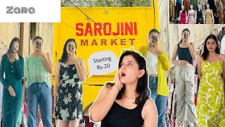 SAROJINI NAGAR MARKET DELHI  BEST SHOP OF GIRLS WEAR ZARA DUPES  NEW COLLECTION BIRTHDAY [upl. by Hackathorn]