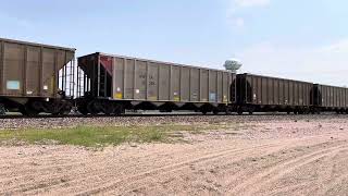 BNSF empty coal train with exMRL SD70ACe second at Cairo Nebraska [upl. by Floyd]