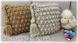 Coussin quotScandinavequot Crochet quotLidia Crochet Tricotquot [upl. by Caras]