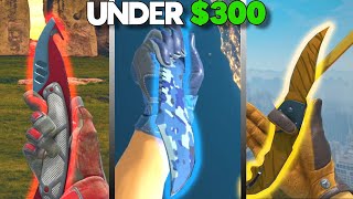 BEST KNIFE amp GLOVE COMBOS Under 300 CS2 BUDGET KNIFE  GLOVES COMBO 2024 [upl. by Ayhdiv]