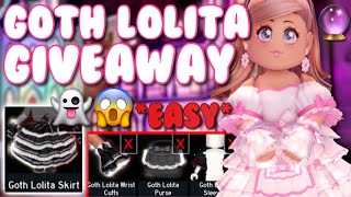 NEW GOTH LOLITA SET GIVEAWAY  Royale High Giveaways OPEN [upl. by Aitnis]