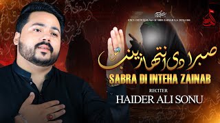 Sabra Di Inteha Zainab  Haider Ali Sonu  Noha Bibi Zainab Sa  2024  Muharram 1446 [upl. by Gladwin807]