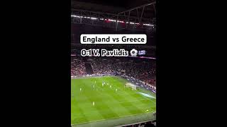 England vs Greece 01 V Pavlidis ⚽️🇬🇷 england greece goal nationsleague wembley football [upl. by Yezdnil]