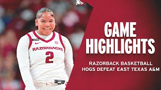 Highlights Hogs Defeat East Texas AampM  RAZORBACK BASKETBALL [upl. by Yrrak]