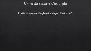 Unité de mesure d’un angle [upl. by Hodgson]