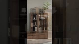 Mueble con vitrina iluminada para un salón elegante y moderno salones baixmoduls comedores [upl. by Airla]