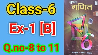 Bharti bhawanClass6Ex1BQno8 to 11Class6 Ex1B Qno8 to 11Sugam ganit Maths Spreading [upl. by Hoxie153]