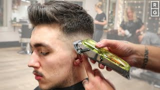 Textured Quiff Haircut With Skin Fade [upl. by Marilou]