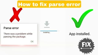 How to Fix parse error there was a problem parsing the package  parse error fix android [upl. by Tarsuss]