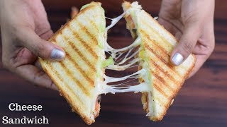 Triple layer cheese sandwich  Grilled Cheese sandwich  veg cheese sandwich  Grilled Sandwich [upl. by Yssep572]