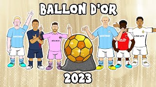 🏆THE BALLON DOR 2023🏆 Messi Haaland Mbappe [upl. by Htebirol482]