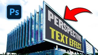 Perspective Text Effect in Photoshop Fast amp Easy [upl. by Peoples]