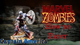 How to paint Zombie Captain America from Marvel Zombies [upl. by Eillat415]