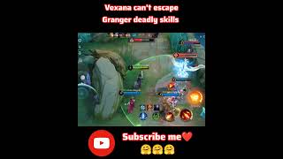 Vexana cant escape granger deadly skills🥵🥵🥵youtubeshortsmlbbgrangerviralgaming [upl. by Lory]