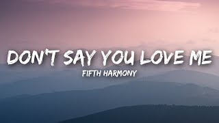 Fifth Harmony  Dont Say You Love Me Lyrics  Lyrics Video [upl. by Goldshell]