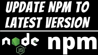 How to update npm to latest version in windows [upl. by Enilesoj711]