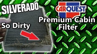 Silverado Cabin Filter Change CarQuest Premium Install [upl. by Justis]