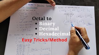 Octal to Decimal Binary amp Hexadecimal Hindi  Number system conversion  Digital electronics [upl. by Suzy621]