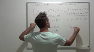 UDESC 2017 1 MATEMÁTICA Questão 5 [upl. by Jaymie]