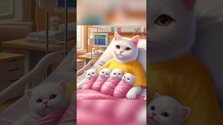 Cat birth 4 baby👶😽cat ai aicat catshorts catvideos catstory funnycats cutecat kitten pets [upl. by Messing575]