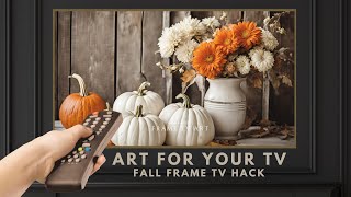 2 Hour TV Art Screensaver 4K Frame TV Hack Vintage Fall Pumpkins Painting Autumn Decor No music [upl. by Dnomasor]