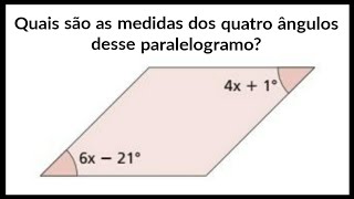 Quadriláteros 01 Ângulos Internos de um Paralelogramo [upl. by Moina]