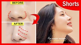 4 Sharp nose exercise  Get a sharp thinner nose nostrils smaller higher nose bridge Shorts [upl. by Bud378]