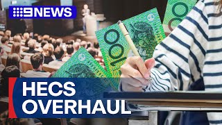 Millions of Aussies HECS debt wiped in federal budget  9 News Australia [upl. by Levina]