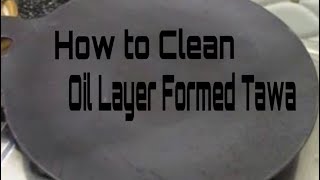 How to Clean Oil Grease from Non Stick PanTawa  How to Clean Non Stick Tawa [upl. by Lantha674]