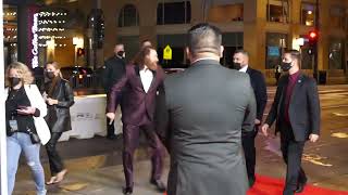 Johnny Knoxville amp WWE Sami Zayn Fight Jackass Forever Premiere Red Carpet Hollywood CA Feb 1 2022 [upl. by Scoter]