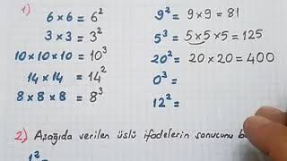 5sınıf matematik Üslü sayılar Bulbulogretmen matematik [upl. by Mckale]