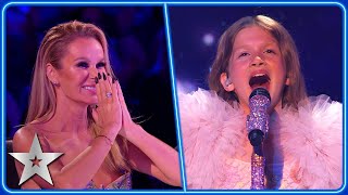 11yearold Olivia Lynes goes INTO THE UNKNOWN with POWERFUL cover  SemiFinals  BGT 2023 [upl. by Ahsekar]