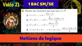 Raisonnement par récurrence — Lois logiques et raisonnements — 1 BAC SMSE [upl. by Patric]