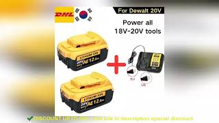 ✔️18V 20V 60Ah 90Ah suitable for Dewalt lithium replacement batteries 20V Max DC [upl. by Haliak]