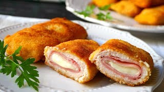 Pechugas rellenas de jamón y queso cordon bleu [upl. by Ardnaet329]