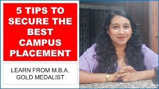 5 Tips To Get The Best Campus Placement Job in MBA  Campus Placement Tips  SforShivani [upl. by Ttehr]