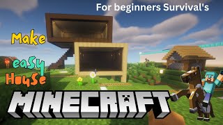 Build Easy House for survivals  Minecraft House Build For Beginners  Create Beautiful House 2024 [upl. by Deckert]