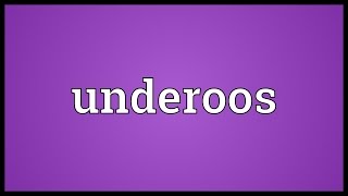 Underoos Meaning [upl. by Colene]