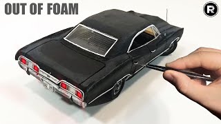 Making SUPERNATURAL  IMPALA 1967  Polystyrene model for one of my next dioramas [upl. by Saerdna]